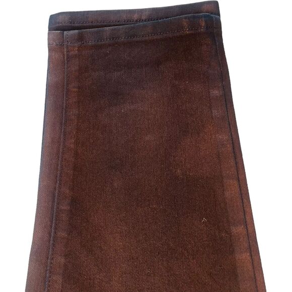 Max Studio | Brown & Navy Iridescent Straight Leg Denim Jeans Size 8 | EUC - Picture 5 of 14